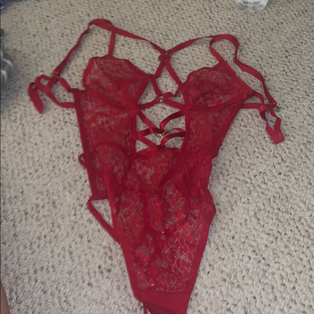 Super sexy red lingerie from VS